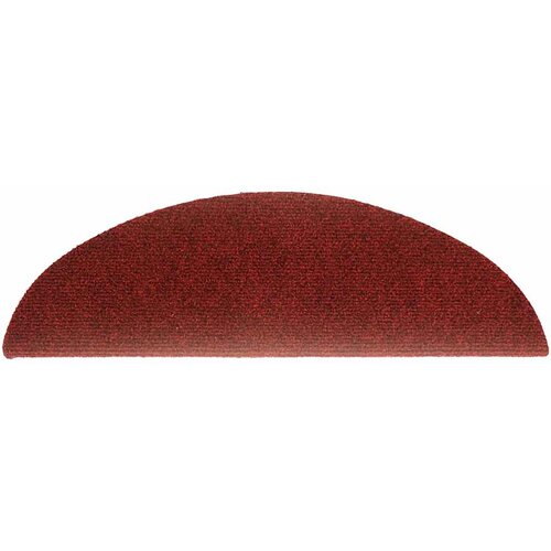  Prostirke za stepenice, samoljepljive, 15 kom, 56x17x3 cm, bordo crvene, poluokrugle Slike