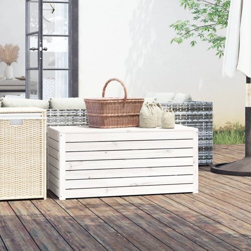  Vrtna kutija bijela 101 x 50,5 x 46,5 cm od masivne borovine Cijene