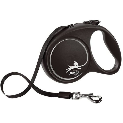 Flexi Povodac za pse Flexi BLACK DESIGN 5 m Veličina M Silver Cene