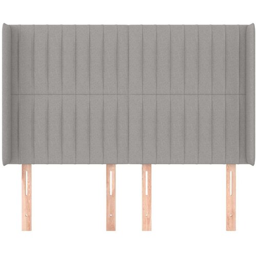  Uzglavlje s u&amp;scaron;ima svjetlosivo 147x16x118/128 cm od tkanine Slike