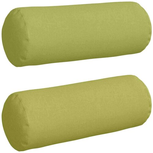 VidaXL valjkasti jastučići 2 pcs svijetlo zelena &amp;Oslash; 25 x 70 cm tkanina Slike