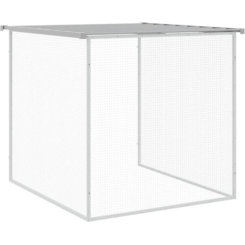  Kavez za koko&amp;scaron;i s krovom svijetlo sivi 203x98x90 cm pocinčani čelik Slike