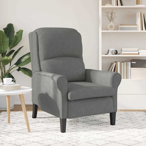  Fotelja Tamno siva 76 x 94 x 102 cm Mikrofibra Slike