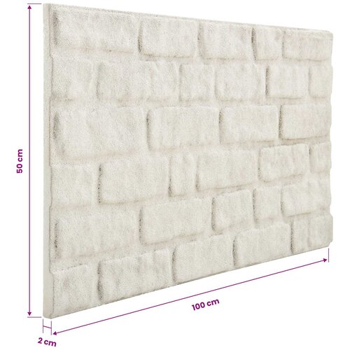  Zidne panele 10 pcs Bijela 100 x 50 cm EPS pjena Slike