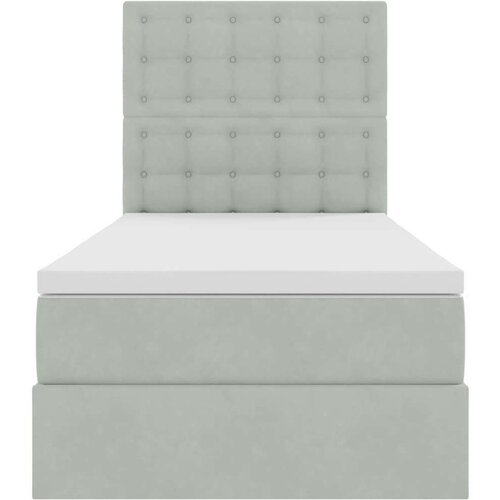  Krevet s madracem i skladi&amp;scaron;tem Svijetlo siva 90 x 200 cm Bar&amp;scaron;un Slike