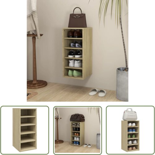 The Living Store Omarica za čevlje sonoma hrast 31,5x35x70 cm iverna plošča - Omara Za Čevlje, (21744541) Cene