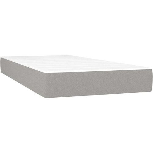 vidaXL Box spring postelja z vzmetnico svetlo siva 90x190 cm Cene
