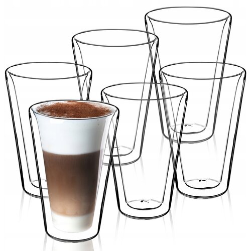 KADAX 6x Veliki dvostenski termo kozarci za kavo in čaj, latte 470 ml, (5000351509) Cene