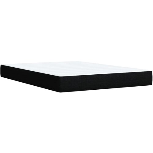  Krevet s oprugama i madracem crni 140 x 190 cm od tkanine Slike