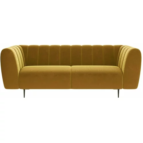 Ghado žuti baršunasti kauč Shel, 210 cm