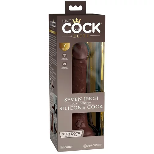 King Cock Elite 7 - realističan dildo (18 cm) - smeđi