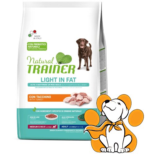 Natural trainer medium&Maxi Adult Light In Fat Turkey 3kg, Hrana Sa Ćuretinom Cene