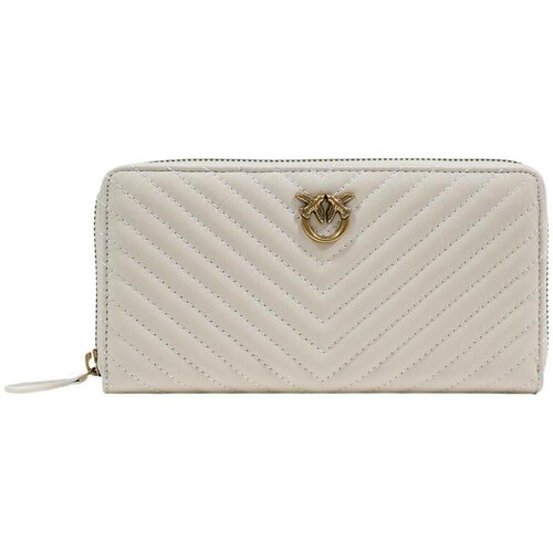 Pinko Denarnice RYDER ZIP AROUND SHEEP NAPPA CHEVRON 100250 A0GK Bela Cene