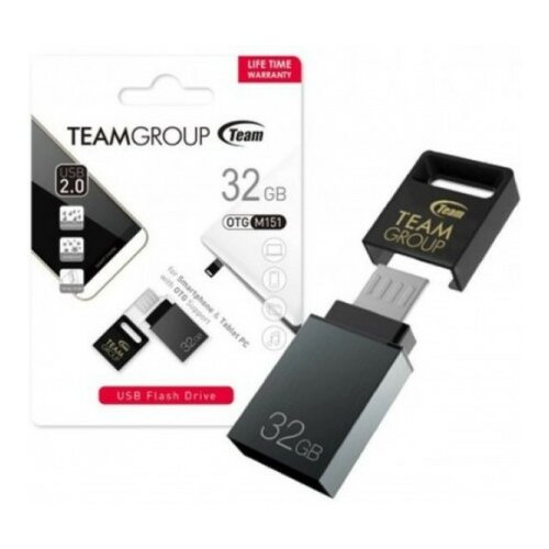 Team Group 32GB M151 USB 2.0 + microUSB GRAY TM15132GC01 usb memorija Slike