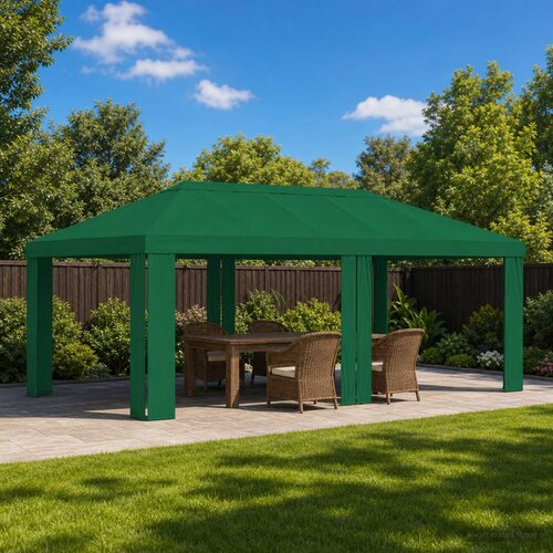 Gazebo Pokrivač 6 x 3 m Zelena Poliester 190 gsm Cijene