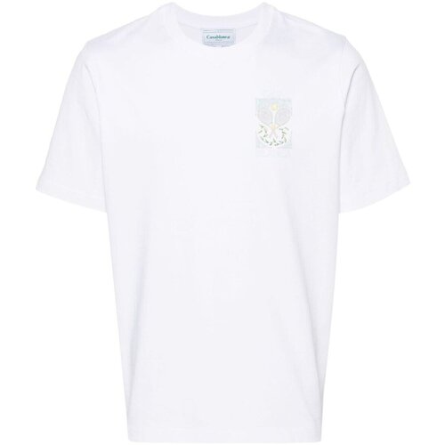 Casablanca Majice s kratkimi rokavi MPF24-JTS-001-06 Bela Cene