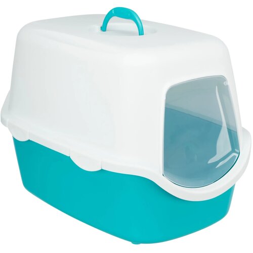 Trixie zaprti WC za mačke Vico 40 &amp;times; 40 &amp;times; 56 cm, zeleno/bel Slike