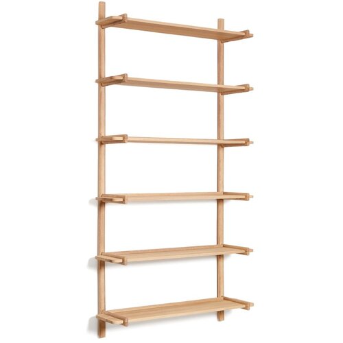 Kave Home Modularni sustav polica od punog hrasta u prirodnoj boji 110x202 cm Sitra &amp;ndash; Slike