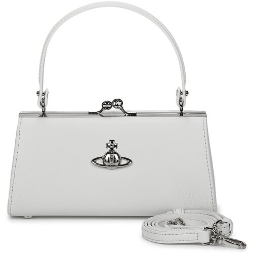 Vivienne Westwood Ročne torbice DOLL XL FRAME PURSE Bela Cene