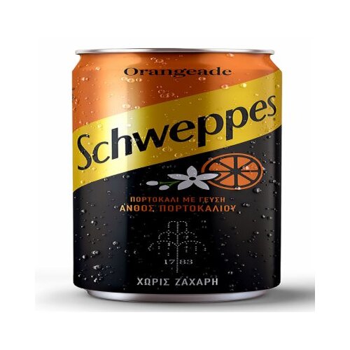 Schweppes zero orange gazirani sok 330ml limenka Slike