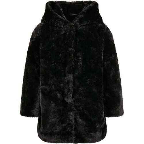 Urban Classics Kids girls' teddy hooded coat black Slike