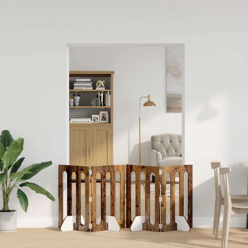  Zložljiva ograda za hišne ljubljenčke 4 pcs Hrastovina, (5000232778) Cene