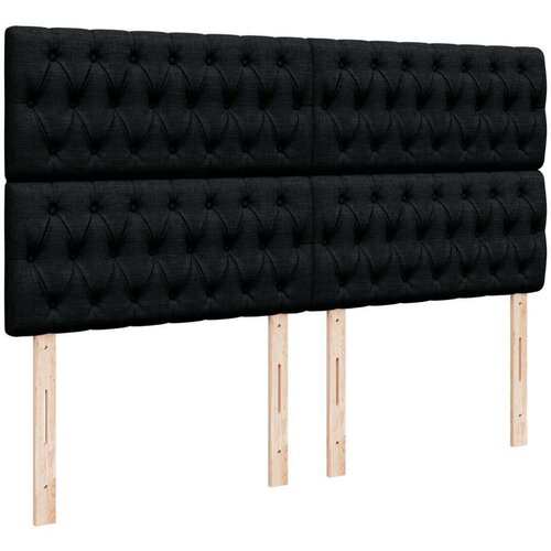 vidaXL Krevet s oprugama i madracem crni 200x200 cm od tkanine Cijene