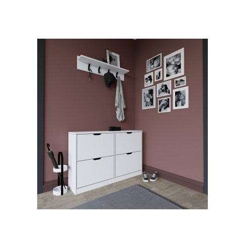 Hanah home Stalak za cipele Duru 1600-50, 120,5x79,2x30 cm, Bijela Slike