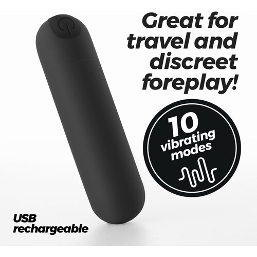 Crushious IMOAN RECHARGEABLE VIBRATING BULLET BLACK Cene