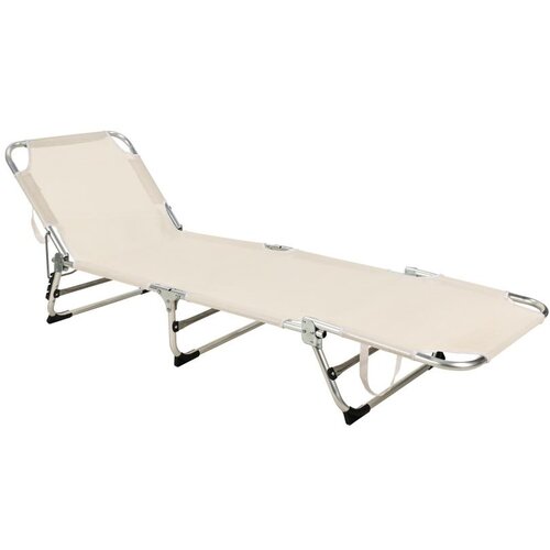  Sklopiva podesiva ležaljka SUNO 56x190 cm krem Slike