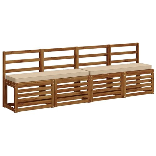  Jastučići za klupe - 2 dijela VUGHT 2 pcs 100% poliester Krem - Krem (melange) 120 x 30 cm 2 Cijene