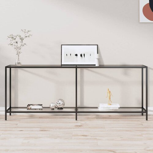 VidaXL Konzolni stol prozirni 200 x 35 x 75,5 cm od kaljenog stakla Slike