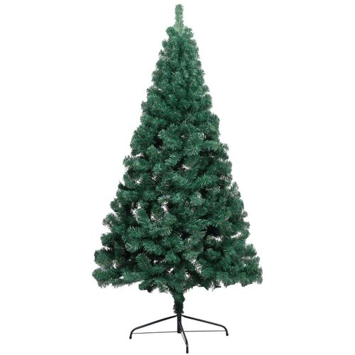  Umjetna polovica božićnog drvca LED s kuglicama zelena 150 cm Slike