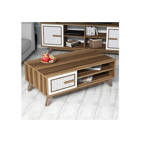 Hanah home Klub sto Ayla 105x38,2x60​cm Orah Slike