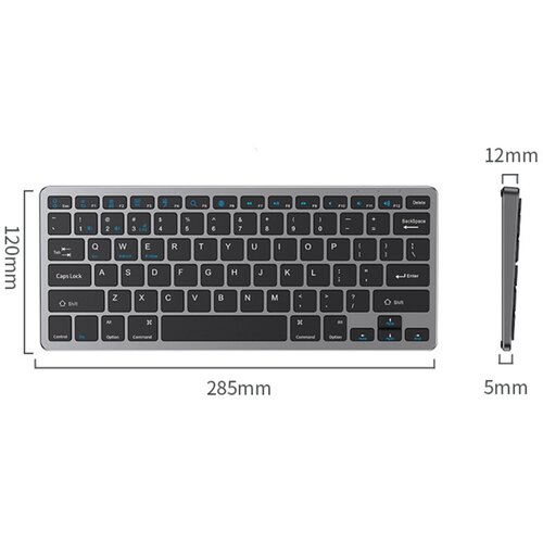 INF Tri-mode 2.4G+Bluetooth 3.0/5.0 brezžična tipkovnica, tihi škarjasti mehanizem Titanium, (5000310576) Cene