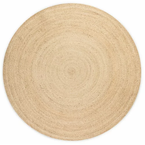 Hanse Home Obostrani okrugli tepih od jute u prirodnoj boji ø 100 cm Braided Ivory –