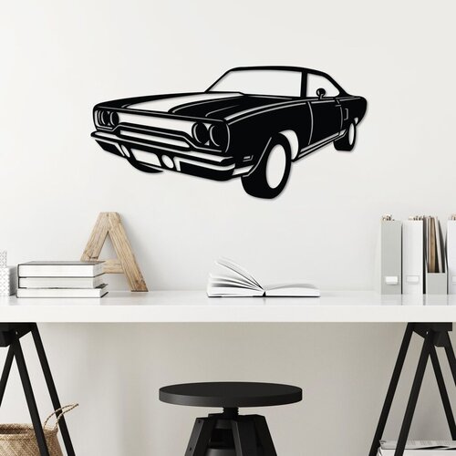 Wallity Zidna dekoracija Plymouth GTX, 60 x 30 cm, Crna Cene