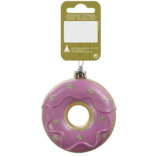  ukrasi za božićno drvce donut (roze boje, plastika, okrugli oblik, 1 kom.) Cene