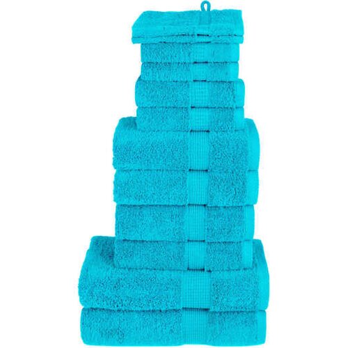vidaXL 12-dijelni vrhunski set ručnika SOLUND tirkizni 600 gsm Cijene