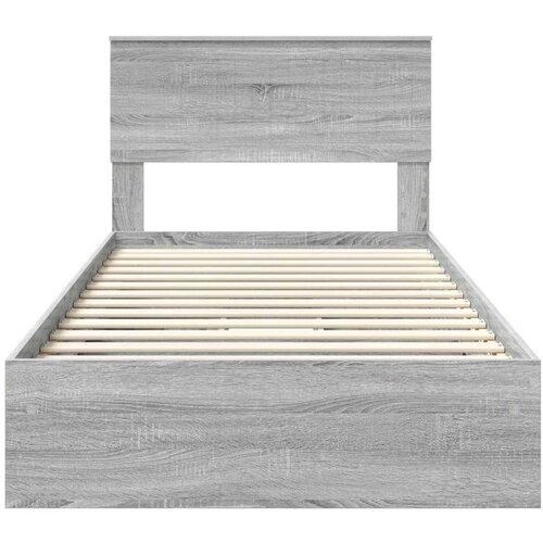  Okvir za krevet s ladicama Siva Sonoma 100 x 200 cm Slike