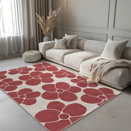 Mila Home Rdeča pralna preproga 60x100 cm Red Meadow &amp;ndash; Slike