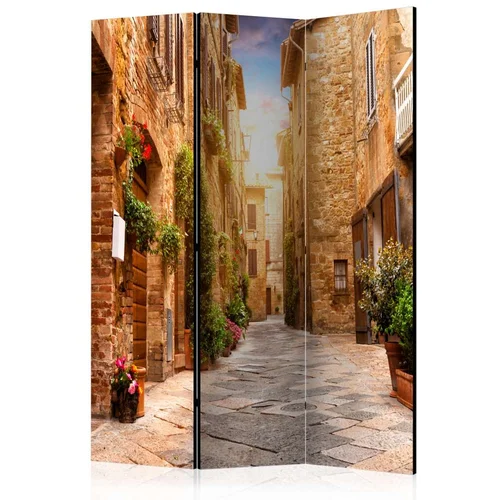  Paravan u 3 dijela - Colourful Street in Tuscany [Room Dividers] 135x172