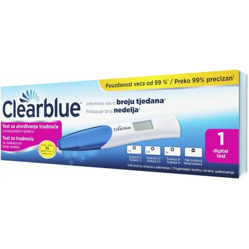 Clearblue digital test za utvrđivanje trudnoće s pokazateljem tjedana 1 komad