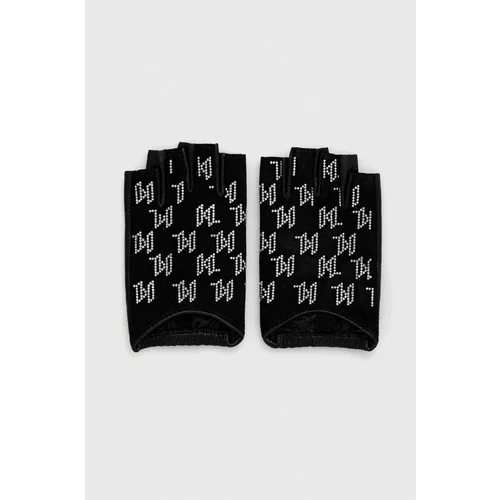 Karl Lagerfeld Dječje rukavice bez prstiju za žene, boja: crna
