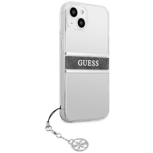 Guess gUHCP13SKB4GGR za iPhone 13 Mini - prozoren silikonski ovitek s srebrnim obeskom Cene