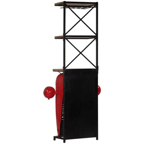 vidaXL Omarica za vino traktor 49x32x183 cm trden mangov les Cene