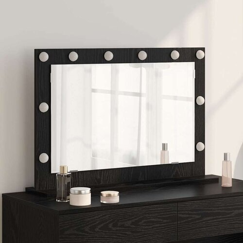  Ogledalo za Toalet Pravokutni Crni hrast 80 x 15 x 18 cm Cijene