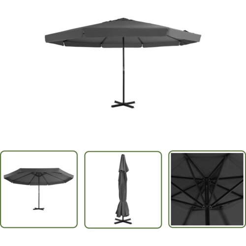  The Living Store Zunanji senčnik z aluminijastim drogom 500 cm antracit - Senčnik, (21742384) Slike