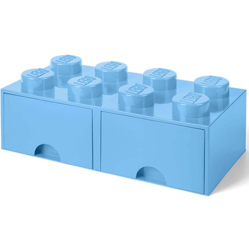 Lego kocka s ladicom za pospremanje 8 light royal blue (proizvod s gre&amp;scaron;kom) Slike