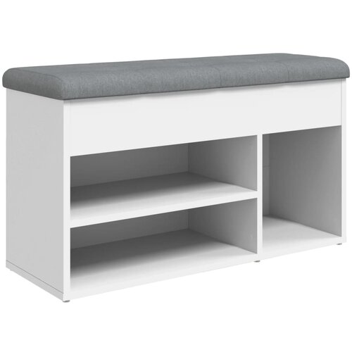 Maison Chic Klop za čevlje - Sedež za čevlje bela 82x32x45,5 cm inženirski les, (21776476) Slike